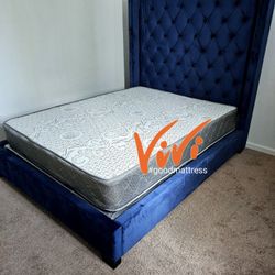 QUEEN MATTRESS WITH BOX SPRING 2PC. BED FRAME ISN'T INCLUDED 