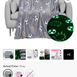 Glow In The Dark Blanket - Soccer