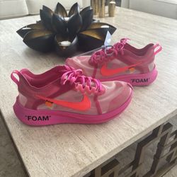 Size 10.5 - Nike Off-White x Zoom Fly SP Tulip Pink