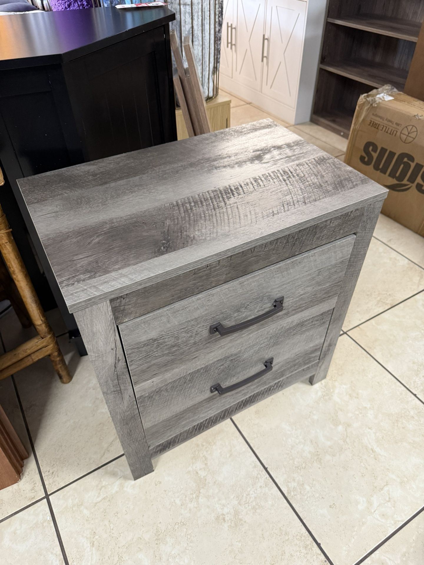 Brand New Grey Nightstand