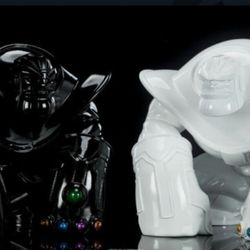 Unruly Industries Thanos Gloss Black & Gloss White Statues - Sideshow  1 Of 125