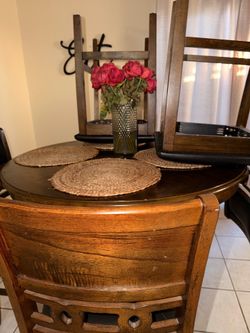 Dinning Table Cherry brown with Black