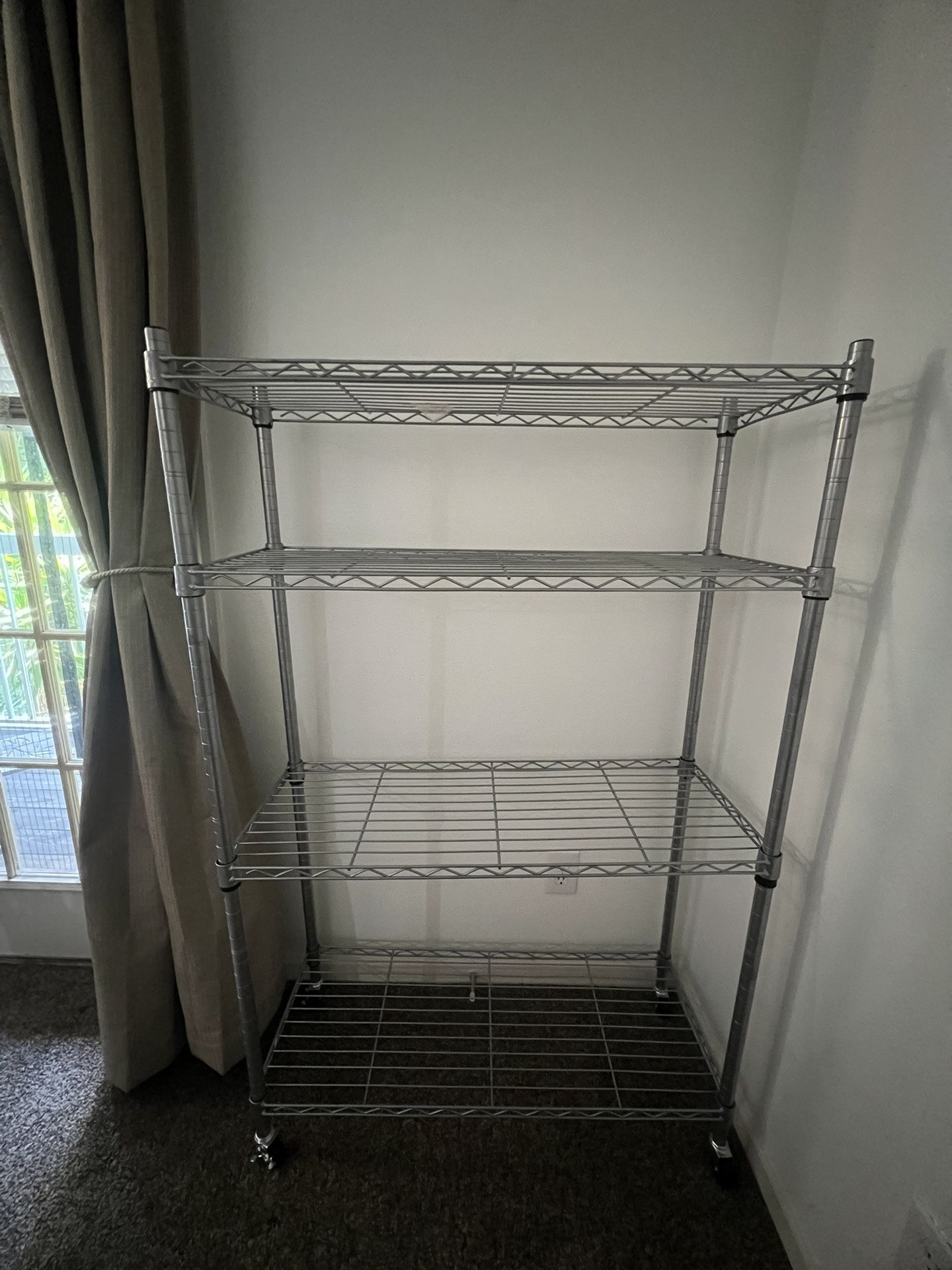 Storage Shelving Unit with Wheels Shelf Adjustable