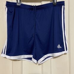 Adidas Claimcool Mens Shorts Size XL Navy Blue White 3 Stripe Sports Casual Athletic