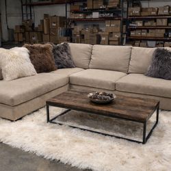 free delivery eautiful Tan two-piece Sectional Couch flawless condition