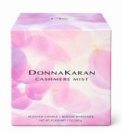 NIB Donna Karan CASHMERE MIST Perfume Scented Glass Candle - 7 oz - Discontinued