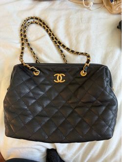 CHANEL  CAVIAR Large bowling bag.