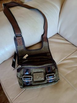 Unisex Vintage Army Canvas Multi Pockets Adjustable Strap Shoulder Bag 