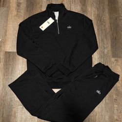 Black Alo quarter zip set