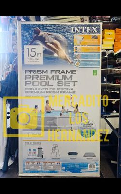 Intex 15ft x 42in Swimming Pool +Metal/Prism/Frame❗️PREMIUM 26723EH