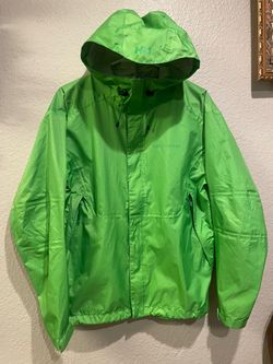Helly Hansen Green Hooded Rain Jacket Small