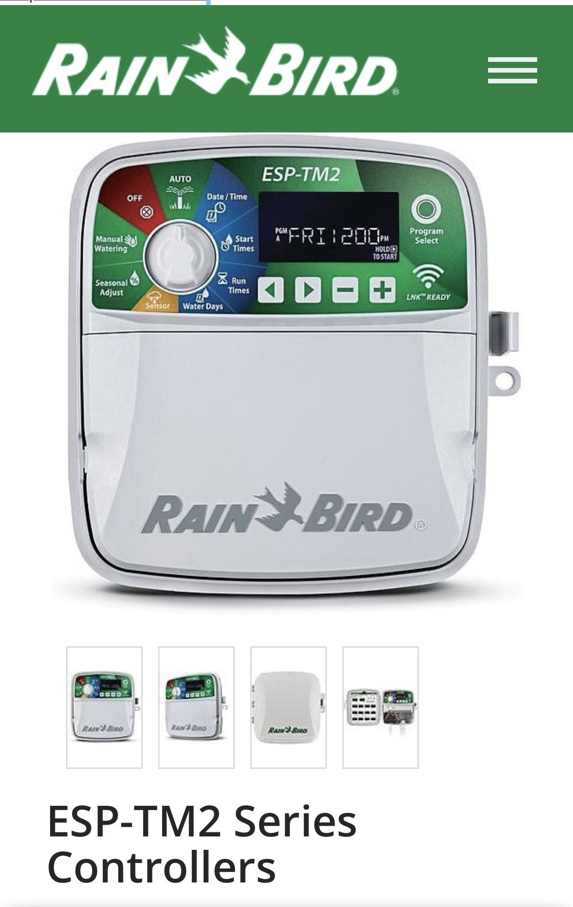 Rain Bird ESP-TM2 sprinkler system control unit