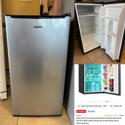 Galanz Compact Mini Refrigerator Stainless Look