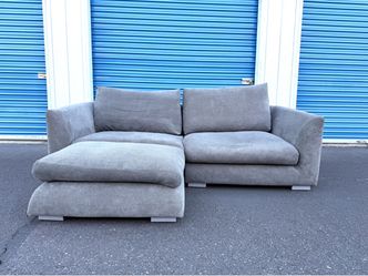 👁️👁️ Gray Sectional w/ Ottoman FREE DELIVERY 🚚