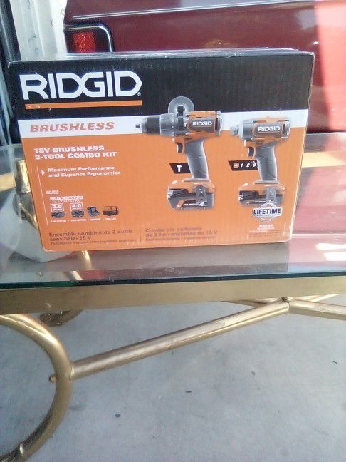 RIDGID Brushless 18v 2-tool Combo Set