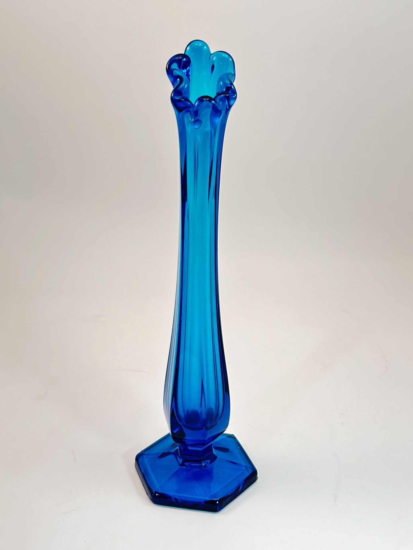 Vintage Westmoreland Blue Glass Bud Vase