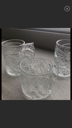 Vintage McDonalds Batman Forever glass mugs