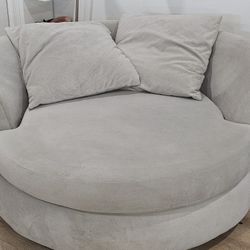 Z GALLERIE Swivel CUDDLER CHAIR 