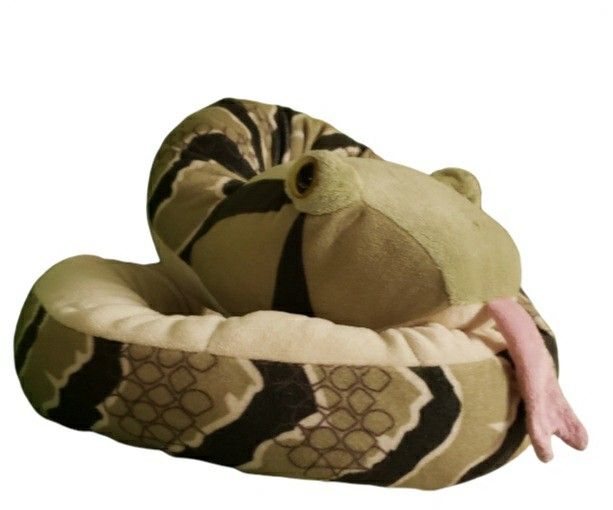 plush extra large realistic snake 54" tan white black Petting Zoo
