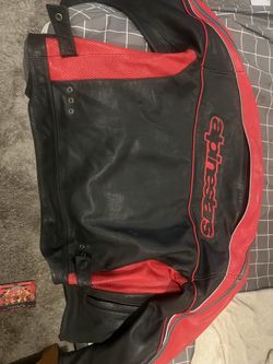 Alpine stars leather  motorcycle jacket  street gear