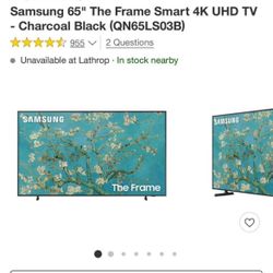 Samsung 65 Inch Frame T.V