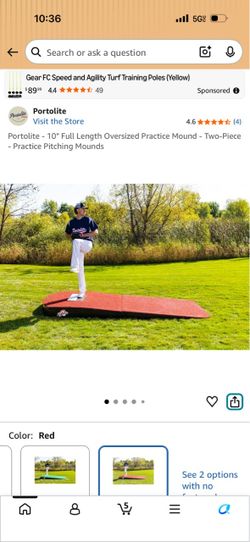 Portolite 10" Full Length Practice Pitching Mound