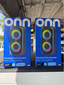 Onn party speaker gen 2, Bluetooth, radio.