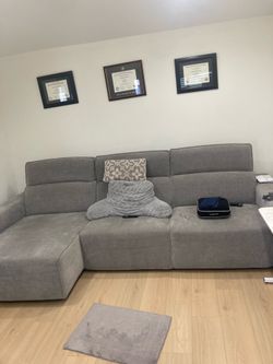Grey sectional couch