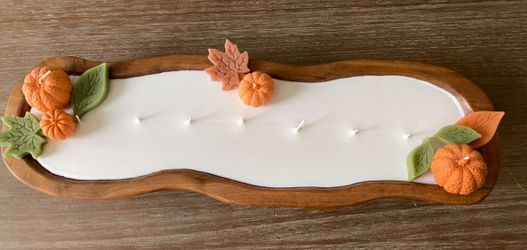 Hand Carved Wood Candle