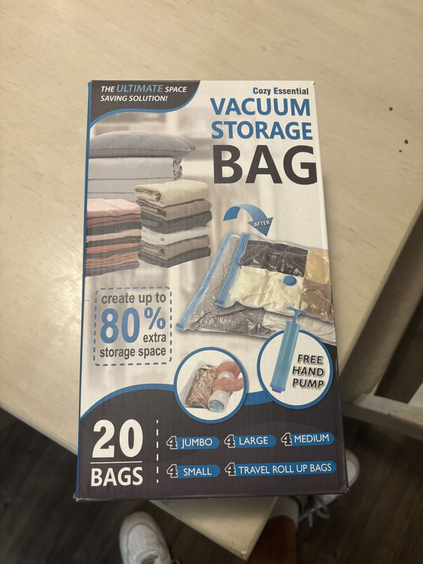 Vacuum storage bag (Not Used. Everything Still In Original Packaging)