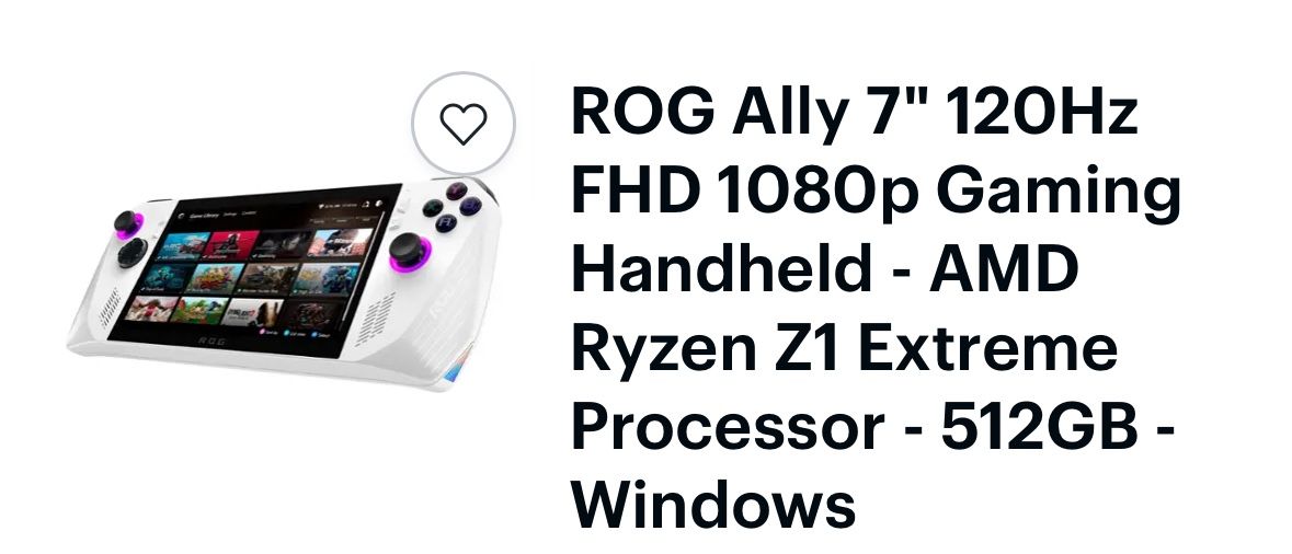 Unopened - Rog Ally z1 Extreme