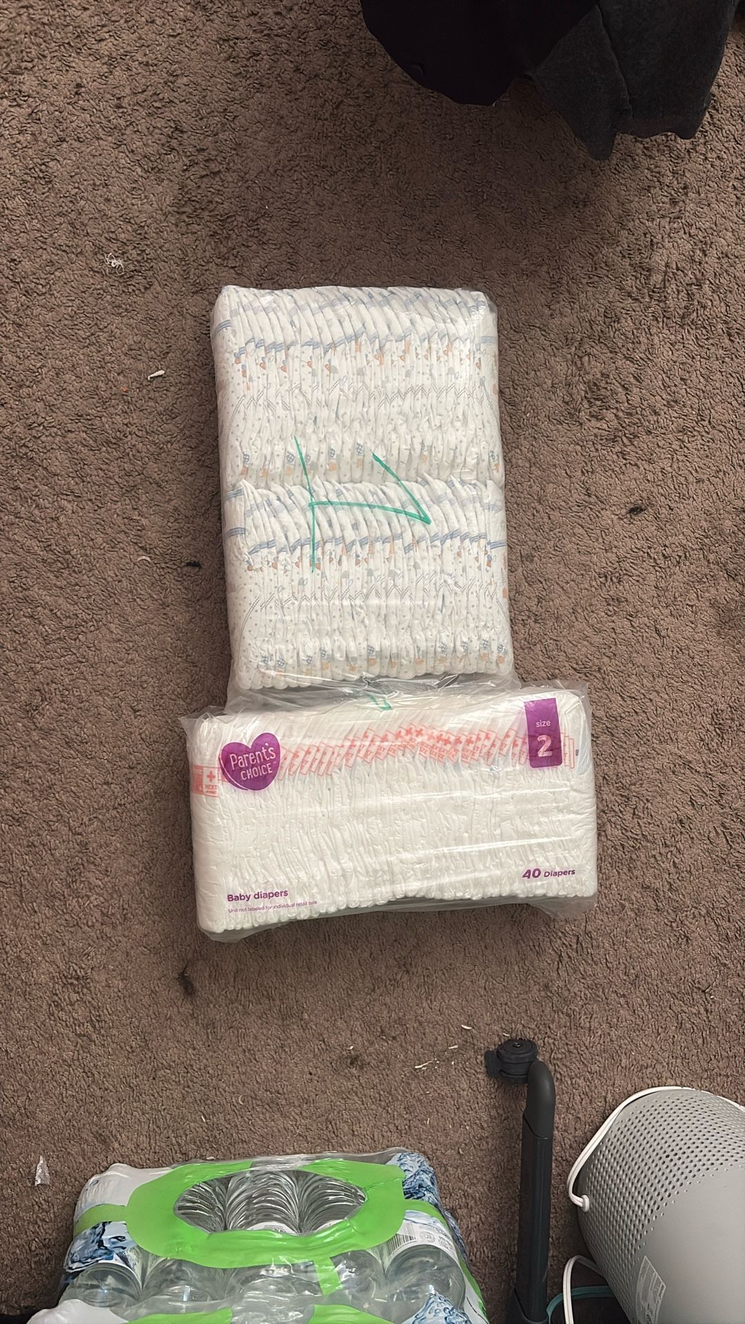 Size 1 and 2 Diapers
