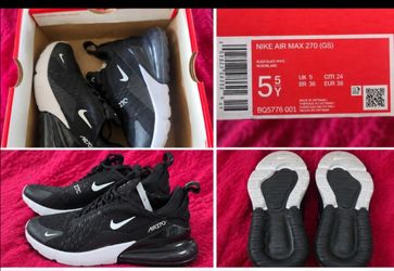 Nike Air Max 270 Black/White – Size 5.5 Y– New