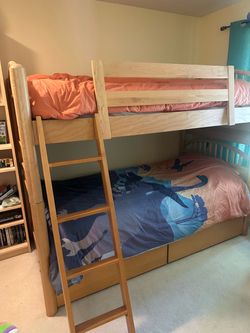 bunk beds with storage- solid wood