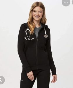 Figs On Shift Full Zip Hoodie Black