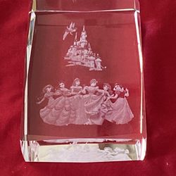 Disney Princesses Laser Etched Glass/crystal Hologram