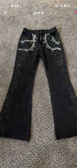 Blue b rhinestone jeans