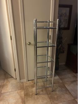 Display Shelving Unit Glass/Chrome