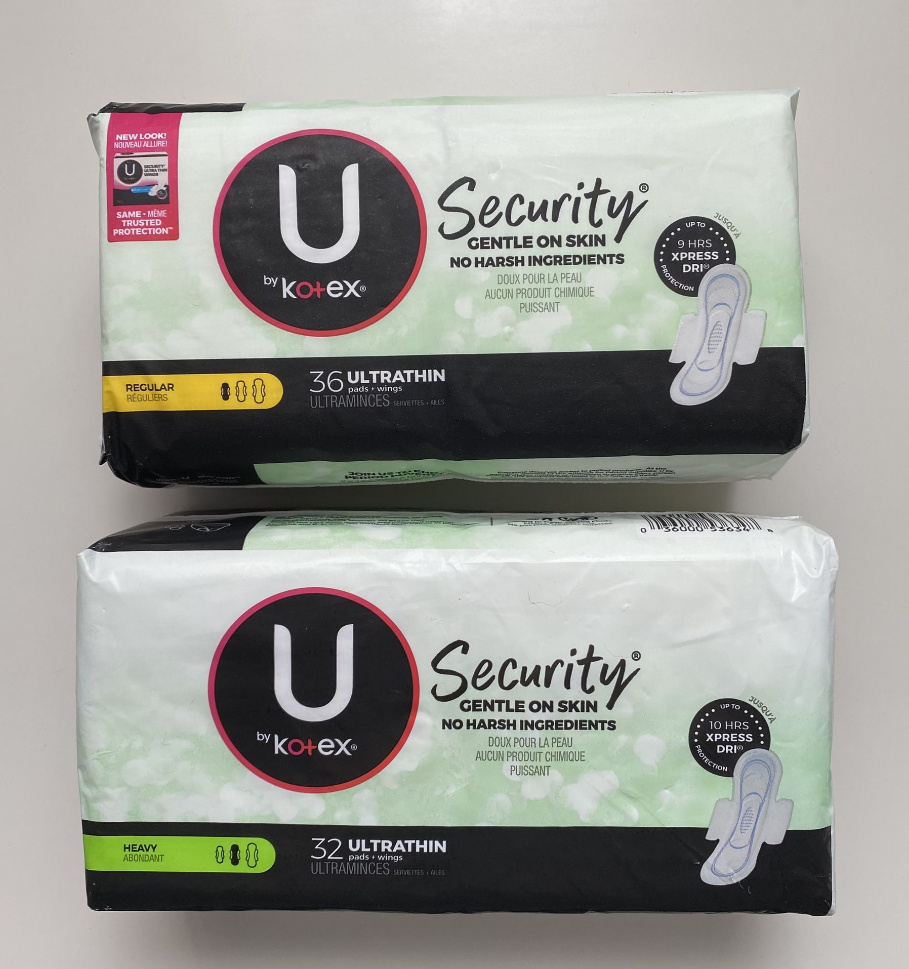 U By Kotex Ultrathin pads 32-36 count