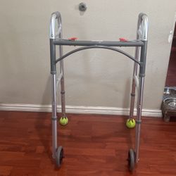 Drive medical 2 Button Folding Walker W/ 5” Wheels