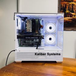 Custom White Gaming Computer with Intel i7 6700 K, 1070 GTX, 512GB NvME SSD