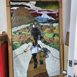 Large stained glass window