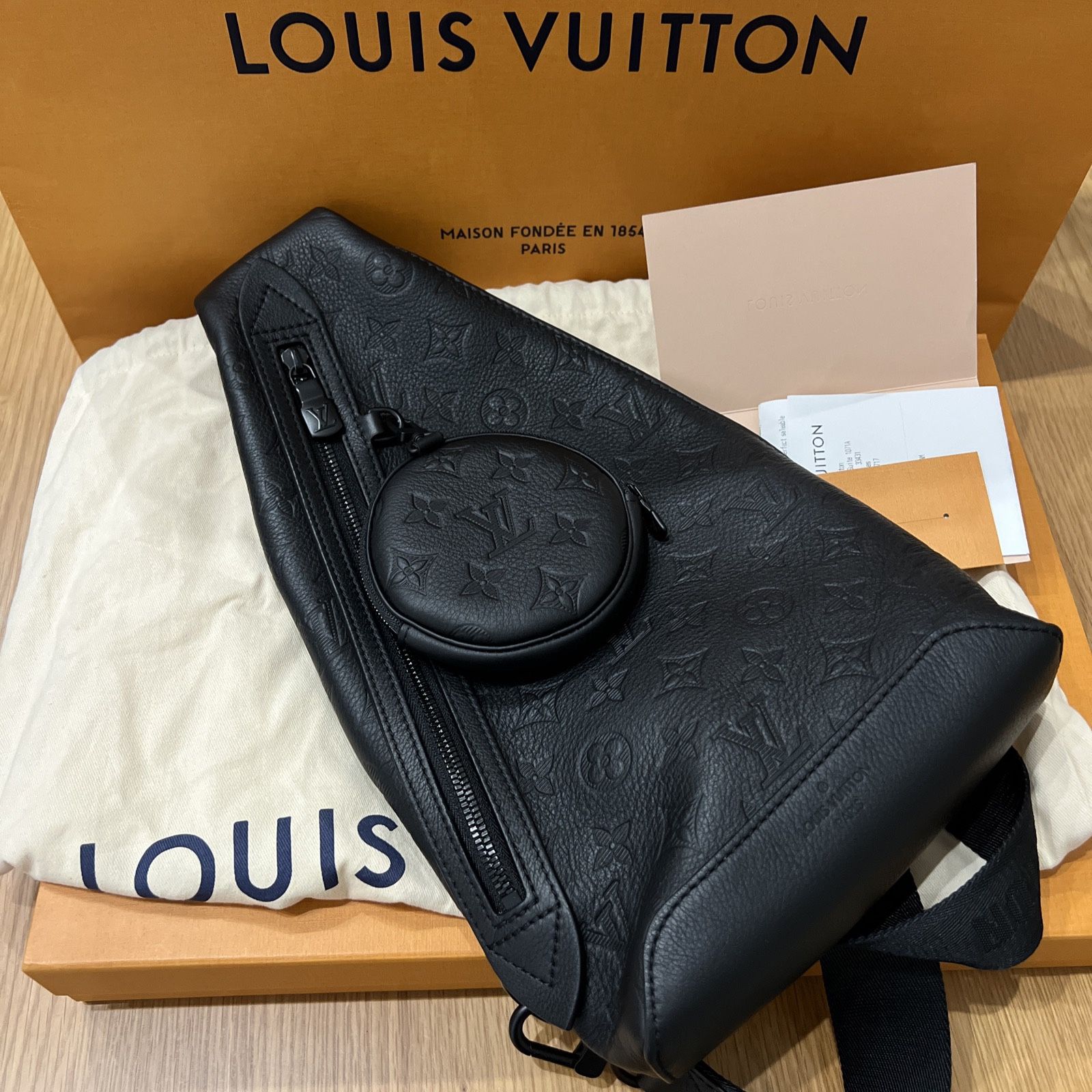 Louis Vuitton Duo Sling Bag Monogram Shadow Shoulder Bag
