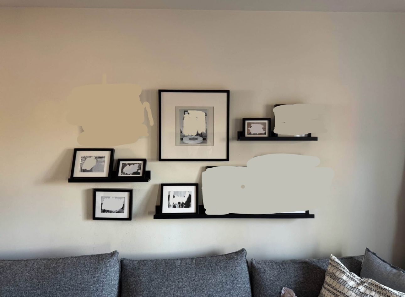 6 Various Photo Frames & 3 Easles