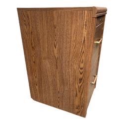 Vintage Oak 2-Drawer Lateral File Cabinet 30.25” Tall With Lock