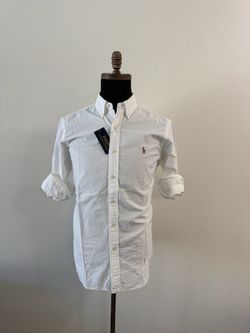 Polo Ralph Lauren White Button-Down Shirt oxford %100 cotton