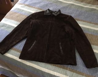 Suede leather jacket (brown)