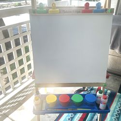Melissa & Doug Deluxe Standing Art Easel - Dry-Erase Board,Chalkboard 
