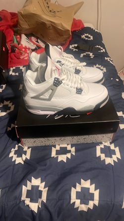 Air Jordan 4 White Cement Sneakers