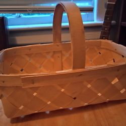 Wooden Slat Woven Basket *5.00* Home and Garden Decor